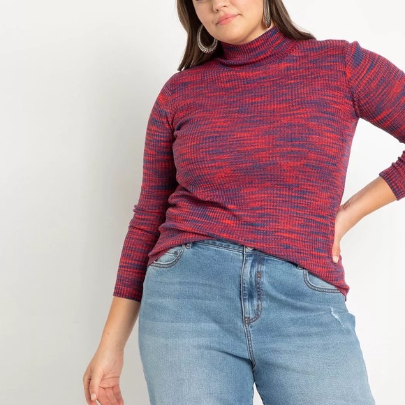 Eloquii Sweaters - Eloquii spaced dyed NEW sweater lightweight multicolor size 22/24